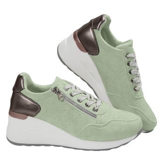 Generic High Heel Wedge Sneakers for Women Fashion Lace Up Platform Non Slip Walking Shoes Womens Casual Orthopedic Sneaker Running Athletic Tennis Sports Sho