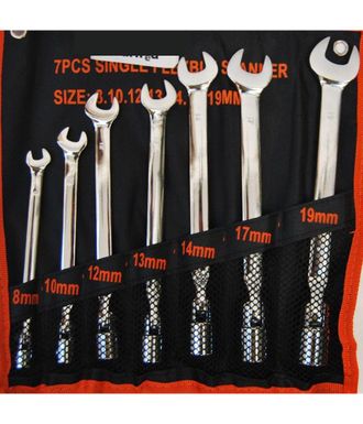 Trade Shop Trade Shop - Juego De 7 Llaves Combinadas Plegables De Acero