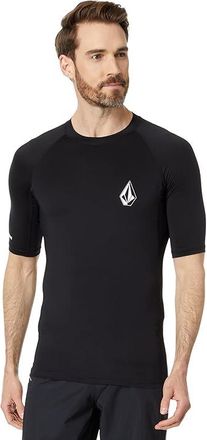 Volcom Lido Short Sleeve Mens Swimwear Black : XL, Elastane/Polyester