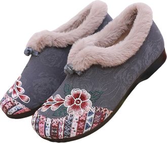 Generic Platform Ankle Boots Performance Warm Boots Weather Comfortable and Woman Boots Size 6 (Grey, 5.5)