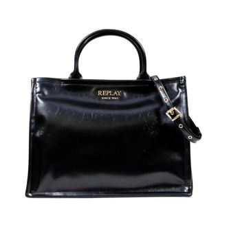 Replay Handbags, female, Black, ONE SIZE, Handbag with Shoulder Strap and Zip Fastening
