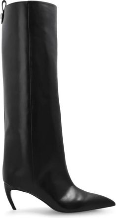 The Attico Leren laarzen Lea - Dames - Laarzen met Hak - Zwart - 38 EU - Leer - Schoenen