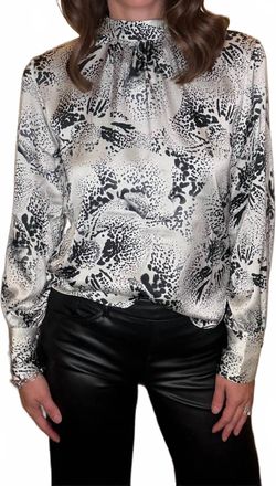 Lyss&eacute; Embellished Scarf Neck Blouse In Black