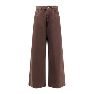 Brunello Cucinelli Wide Jeans - female - Brunello Cucinelli - Wide Jeans - Brown - XS - Jeans
