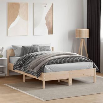 vidaXL Estructura De Cama Sin Colch&oacute;n Madera Maciza De Pino 120x190 Cm Vidaxl