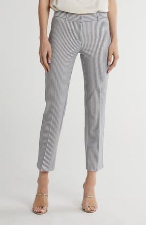 Amanda + Chelsea Chelsea Slim Straight Pants in Blue/white at Nordstrom Rack, Size 10P