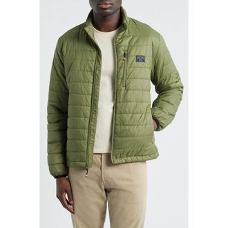Dark Seas Robinson Quilted Polar Fleece Jacket in Olive at Nordstrom, Size Xx-Large