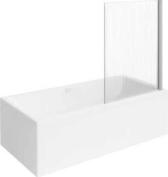 Villeroy & Boch Ba&ntilde;era Derecha Villeroy Et Boch Collaro 170 X 75 Cm Blanco Mate Con Desag&uuml;e Y Rebosadero Blanco Mate + Mampara De Ba&ntilde;era Derecha Cromada Aurys Raywall
