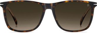 David Beckham 1219/S/US 57mm Gradient Rectangular Sunglasses in Havana/brown Sf at Nordstrom