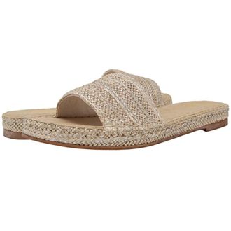 Farylrobin Womens FARYL By Farylrobin Monclare Sandals Light Gold Slip-On Slide ZAP1256