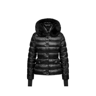 Moncler Moncler Armoniques Hooded Shearling-trimmed Insulated Ski Jacket, Women, Black, Size: 0