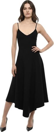 Dsquared2 Black V Neck Midi Dress