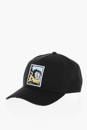 Dsquared2 BETTY BOOP Vintage-Effect Baseball Cap With Embroidered Patc size One