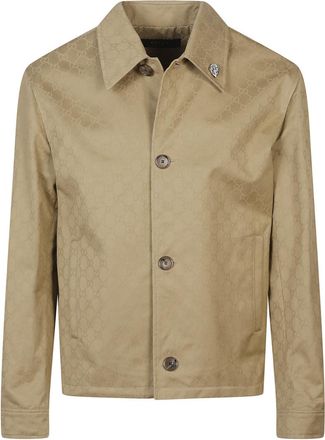 Gucci Beige Shirt Collar Jacket
