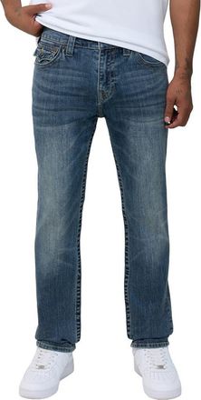 True Religion Rocco Snap Flap Skinny Jeans in Dark Dusty Trail Medium Wash at Nordstrom, Size 34