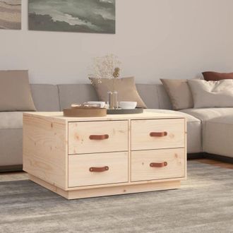 vidaXL Tavolino da Salotto 80x80x45 cm in Legno Massello di Pino - Vidaxl