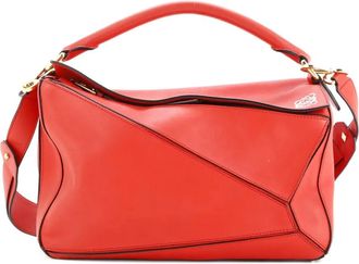 Loewe Puzzle Bag Leather Medium shoulder bag - Rood