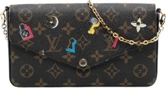Louis Vuitton Pre-owned Clutches, female, Brown, Size: ONE SIZE Pre-owned Fabric Crossbody Bag