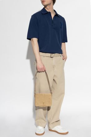 Ami Polo With Patch, Mens, Navy Blue