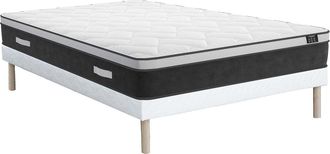 Vente-Unique Conjunto Somier + Colch&oacute;n h&iacute;brido de muelles ensacados y memoria de forma ASTRIA Art Colection de YSMEE - 160x200 cm