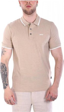 HUGO BOSS Heren, Tops, Beige, Maat: 2XL Katoen