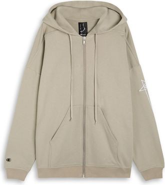 Rick Owens X Champion Jumbo Jasons Hooded Cotton Sweatshirt - Beige - S
