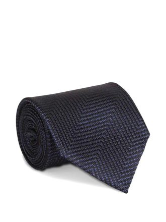 Tom Ford textured tie - Blu