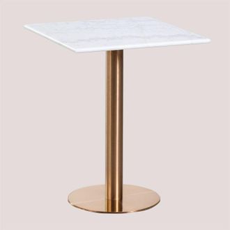 Sklum Tavolo Bar Quadrato in Marmo Cosmopolitan SKLUM Oro Rosa