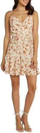 Matty M Freddie Floral Cowl Neck Minidress in Cantaloupe at Nordstrom Rack, Size X-Small