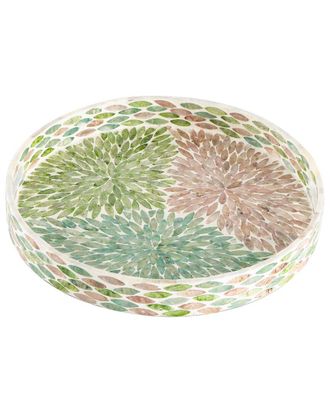 A&B Home 14In Round Capiz Tray