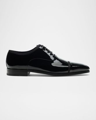 Magnanni Men & apos;s Jadiel Patent Cap-Toe Oxfords