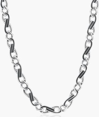 Pompeii3 Mens Designer Figaro 14k Gold (62gram) or Platinum (116gram) 8mm Link Chain Necklace 22