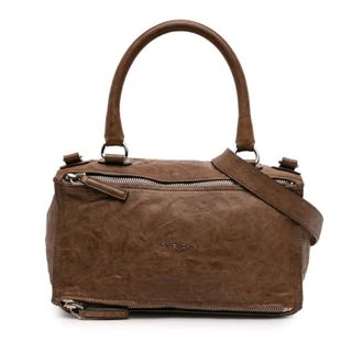 Givenchy Pre-owned Givenchy Medium Wrinkled Sheepskin Pandora Satchel Ladies 13WKU17SQQCVO3WX