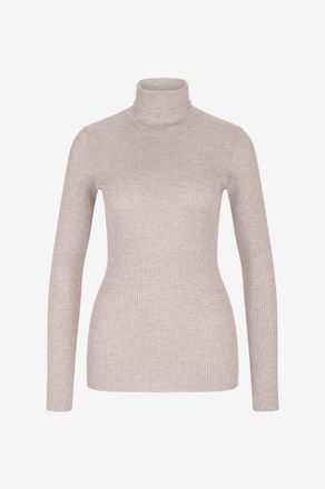 Brunello Cucinelli Feiner Schlauchpullover mit Rollkragen Shiny