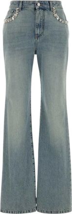 Alexander McQueen Alexander McQueen, Flared Jeans, female, Blue, Size: W26 Flared Jeans