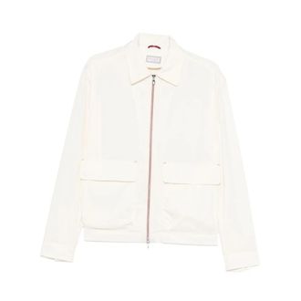 Brunello Cucinelli Brunello Cucinelli, Light Jackets, male, White, Size: 2XL Brunello Cucinelli Coats