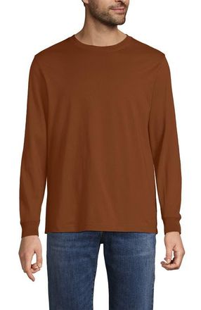 Lands End Super-T Long Sleeve T-Shirt in Rich Ginger Brown at Nordstrom, Size Xx-Large