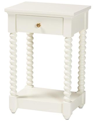 Baxton Studio Terentia Nightstand With Bobbin Legs
