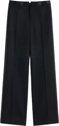 Maison Margiela S29Ka 0413 M35859 Wijde Broek - Dames - Wijde Broeken - Zwart - 2XL - Katoen - Broeken