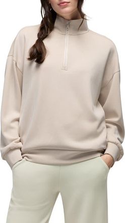 Prana Shea Soft Relaxed Half Zip Pullover in Almond at Nordstrom, Size X-Small