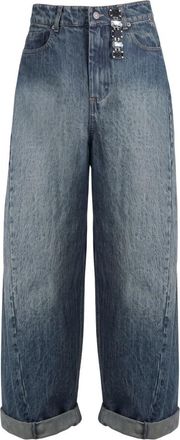 Souvenir Wide & Flare Jeans - Dames - Loose Fit Jeans - Blauw - S - Katoen - Jeans
