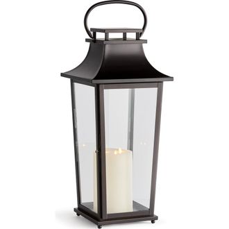 Napa Home & Garden Maurice Outdoor Lantern Candle Holder Large in Black at Nordstrom