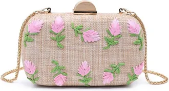 Urban Expression Womens Kayden Woven Clutch In Pink Natural