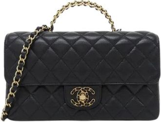 Chanel Pre-owned Lambskin Shoulder Bag - Dames - Vintage Schoudertas - Zwart - ONE Size - Leer - Vintage
