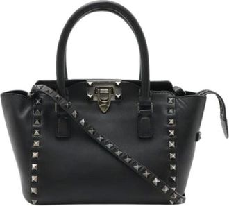 Valentino Pre-owned Handbags, female, Black, Size: ONE SIZE Pre-owned Leather Shoulder Bag