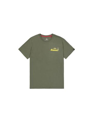 Alpha Industries T-Shirt ALPHA INDUSTRIES Pearl Harbor Backprint T-Shirt, Herren, Gr. XL, gr&uuml;n (schwarz olive), Obermaterial: 100% Baumwolle, Shirts T-Shirt