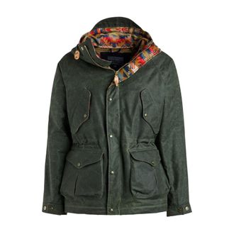Manifattura Ceccarelli Jassen, Heren, Groen, 2Xs, Katoen, Native Fisherman Parka