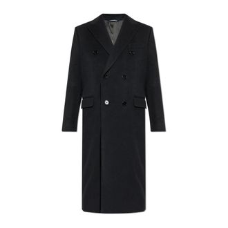 Dolce & Gabbana Jassen, Heren, Zwart, M, Wol, Wollen jas