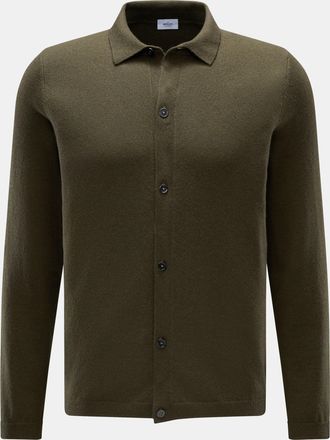 Braun Hamburg Men - Cashmere knit shirt olive
