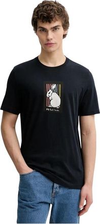 Paul Smith T-shirt met ronde hals - Heren - T-shirts - Blauw - M - Katoen - Tops
